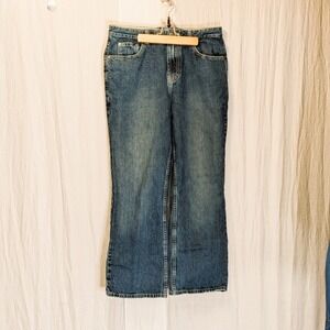 TIA BESTOS Old School Men's Jeans Solid Slighty Distressed Hems Sz 36x30